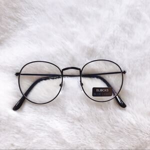 Chase Black Round Computer Blue Light Glasses